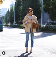 CINOH×LUSTHEQUE×富岡佳子　ケープトレンチコート　スプリングコート CINOH×LUSTHEQUE×富岡佳子さん ケープトレンチコート - メルカリ