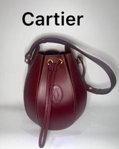本物 カルティエ Cartier マストライン 巾着 ショルダーバッグ