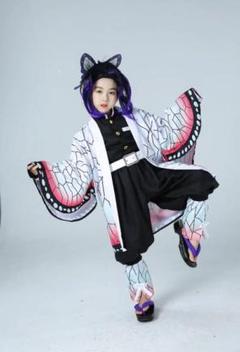 鬼滅の刃 コスプレ衣装 きめつの刃 胡蝶 しのぶ 子供服 即購入可110cm