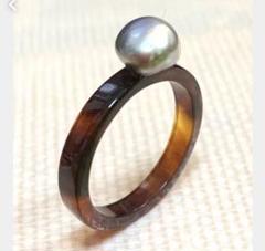 K18YG 南洋黒蝶ケシ真珠リング（K280302） | KAWABE JEWELRY