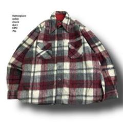 超激レアSuttonplaceオンブレチェックシャツCPO70s刺繍タグXL