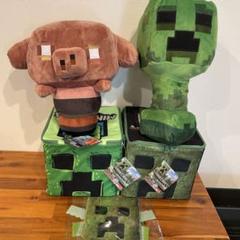 マインクラフト/ザ・ムービー ブロック収納BOX ぬいぐるみ，時計・ポーチセット m31021276150_1.jpg?1747098044