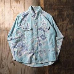 90s CAMCO タイダイ ワーク シャツ ブルー アメカジ VINTAGE