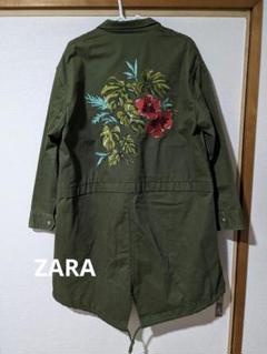ZARA LIMITED EDITION 黒 ウールコート 花柄刺繍 ZARA LIMITED EDITION 黒 ウールコート 花柄刺繍