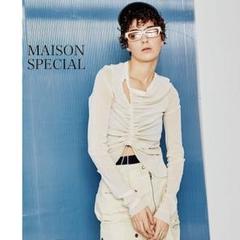 MAISON SPECIAL 2WAYドローストーリングアシンメトリートップス