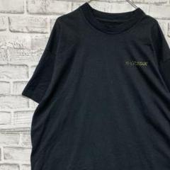 USA製90sヴィンテージTシャツ！シングルステッチ　ブラック半袖古着XL725