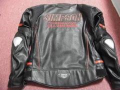 SIMPSON シンプソン パンチングレザー ライダージャケットフェイクレザー