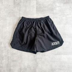 00's US ARMY ブラック 黒 ナイロン トレーニングショーツ