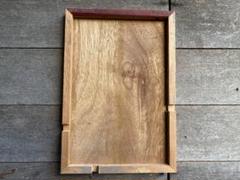 29×20センチ 昭和レトロ 建具の木枠 額縁 サインボード トレー トレイ