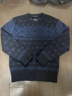 史上最も激安 Nigel オーセンティックラインネイビー柄編みニット52 Cabourn トップス