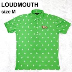 LOUDMOUTH スカル柄 ポロシャツ M グリーン ラウドマウス