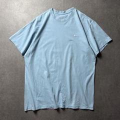 NIKE ワンポイント刺繍ロゴ　スウッシュ　シンプル　ストリート　水色　M