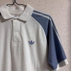 usa 製80s adidasポロシャツ Mサイズ ホワイト ヴィンテージ