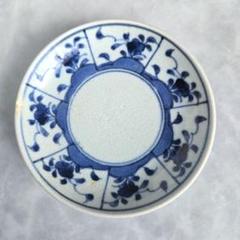 古伊万里 窓絵小皿 江戸時代 染付 金直し 金継ぎ 骨董