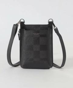 エンボスチェックスマートフォンショルダーケース（ウォレット