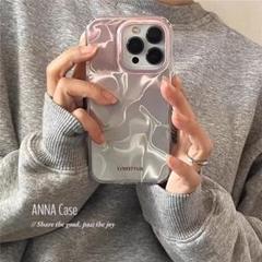 シルバーピンク 【新入荷】 iPhone16 グラデーション 韓国 スマホケース