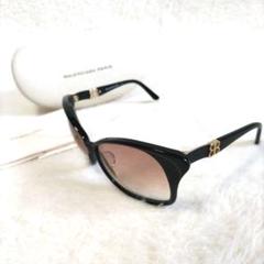BALENCIAGA バレンシアガ ゴールドロゴ金具 キャットアイ サングラス