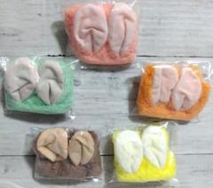 ☆未使用品　コンプリート？ねこのかぶりもの　うさぎのお耳　5点セット　ガチャ☆