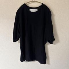 walenode パイル地半袖ニットTシャツ WALENODE ウェルノード パイル地半袖ニットTシャツ ブラック