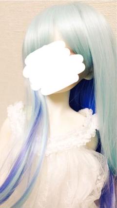 ドールウィッグ　9inch ロング　ブルー(水色/青/紫)のサムネイル