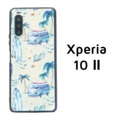 Xperia 10 Ⅱ カバー ヤシの木と車