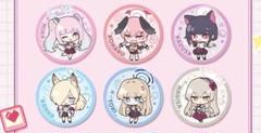 ブルーアーカイブ中国限定コラボカフェ　ミニキャラクター缶バッジセット　全６種