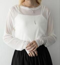 シアーhanchi クルーネックシアーTシャツ