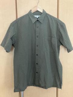 ユニクロ　JWANDERSON 半袖シャツ Mサイズ オリーブグリーン チェックのサムネイル
