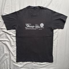 old stussy tシャツ 黒タグ y2k プリントロゴ 刺繍 短丈 希少 old stussy tシャツ 黒タグ 刺繍ロゴ y2k ステッチ 短丈