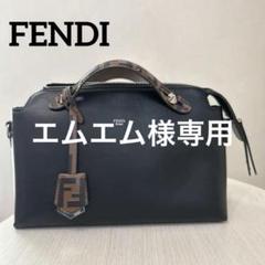 k96【美品】保存袋付　フェンディ　ビジュー　黒　バイザウェイミディアム　ハンド k96【美品】保存袋付 フェンディ ビジュー 黒 バイザウェイ