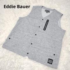 『Eddie Bauer』エディー・バウアー(L)ベスト ジレ 無地 古着