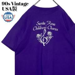 90sヴィンテージUSA製 Hanes tシャツ紫パープル XLシングルステッチ
