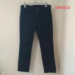 【UNIQLO・ユニクロ】パンツ　ブラック　ストレート　股上深め　29㌅のサムネイル