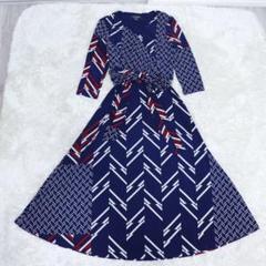 【タグ付き✨】ローレンラルフローレン　ロング　カシュクール　ワンピース　花柄　６ タグ付き✨】ローレンラルフローレン ロング カシュクール