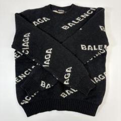 破格】BALENCIAGA ロゴ入りセーター ブラックT1471