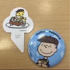 ジョイフル スヌーピー 缶バッジ カード 2点セット