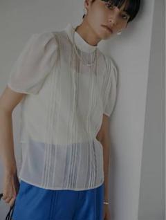 【AMERI】MEDI BACK CROSS LACE CHIFFON TOPのサムネイル