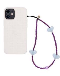 string ting スマホストラップ ハンドストラップ ハート パープル