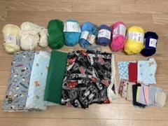アクリル毛糸と布素材セット キルティング生地 スヌーピー カーズ まとめ売り