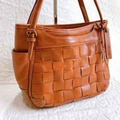 極美品✨ ダコタ トートバッグ サンガ2 レザー メッシュ 編み込み ポケットのサムネイル