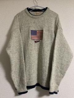 Woolich 90's 星条旗編み込みニット