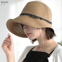 麦わらハット 麦わら帽子 バケットハット UV 紫外線カット 折りたためる