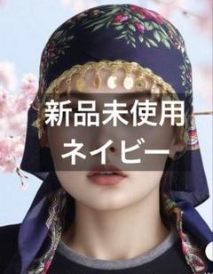 新品　コイン付き三角ヘッドスカーフ　花柄ジプシー
