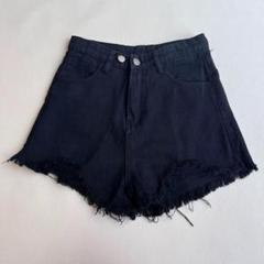 PAYCLOSET レディース　ホットパンツ　ショーツ　ブラック　S ダメージ