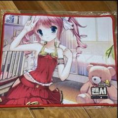 アニメキャラクター マウスパッド 赤黒 Hwasubun ゲーム用 ミニサイズ