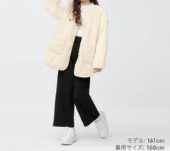 GIRLS ヒートパデッドボアキルティングコート 30 NATURAL
