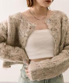 mystic - 【mystic】22AW♡ウール混シャギーカーディガン（ベージュ） 主役級カーディガン】ウール混シャギーカーディガン | mystic