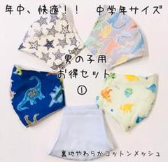 裏地コットンメッシュ 立体インナーマスク子供用5枚