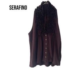セラフィーノSERAFINO ノースリーブフリルトップス　上品きれいめ　リゾート