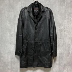 タグ付き 弗尔蒂 レザージャケット ブラック 黒 シンプル